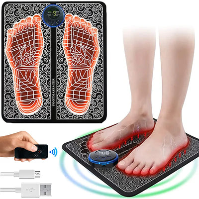 Foot Massager EMS Rechargeable Massage Mat Foot Relaxation Pads