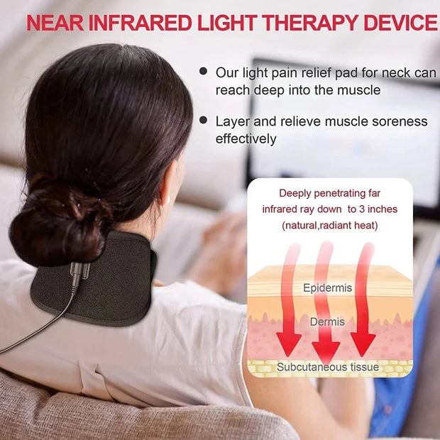 Red＆Infrared LED Light Therapy Belt Full Body Pain Relief Wrap Burn Fa