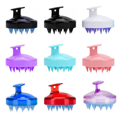 silicone hair scalp massage brush combitem type